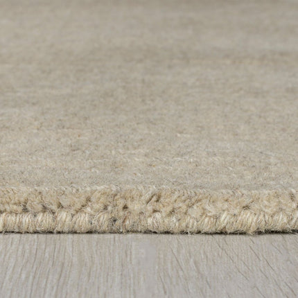 Wollen Vloerkleden - Flair Rugs vloerkleed Textured Wool Border Naturel - Vloerkledenloods