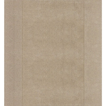 Wollen Vloerkleden - Flair Rugs vloerkleed Textured Wool Border Naturel - Vloerkledenloods