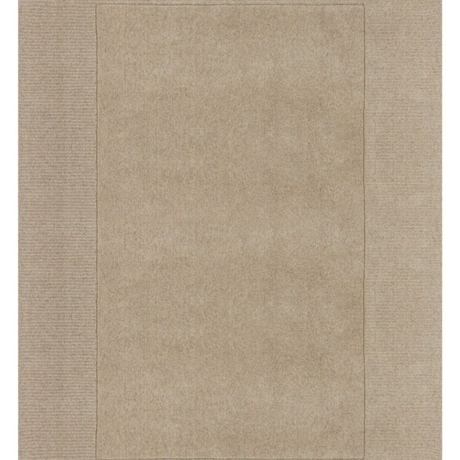Wollen Vloerkleden - Flair Rugs vloerkleed Textured Wool Border Naturel - Vloerkledenloods