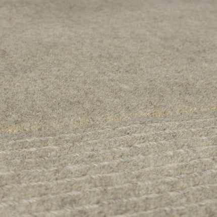 Wollen Vloerkleden - Flair Rugs vloerkleed Textured Wool Border Naturel - Vloerkledenloods
