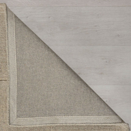 Wollen Vloerkleden - Flair Rugs vloerkleed Textured Wool Border Naturel - Vloerkledenloods