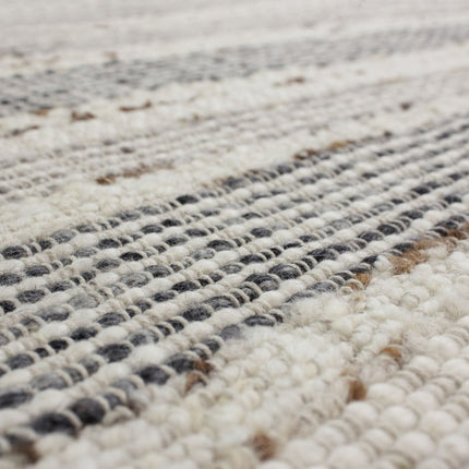 Wollen Vloerkleden - Flair Rugs vloerkleed Veya Stripe Naturel - Vloerkledenloods