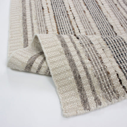 Wollen Vloerkleden - Flair Rugs vloerkleed Veya Stripe Naturel - Vloerkledenloods