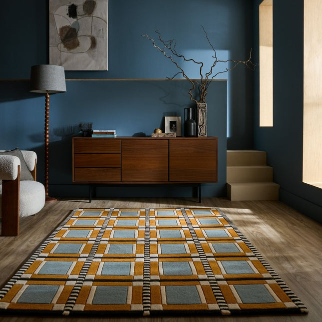 Wollen vloerkleden - Flair Rugs wollen vloerkleed Quadro Multicolor - Vloerkledenloods