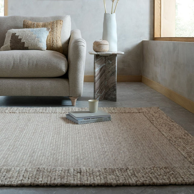 Wollen vloerkleden - Flair Rugs wollen vloerkleed Rue Donkernaturel - Vloerkledenloods