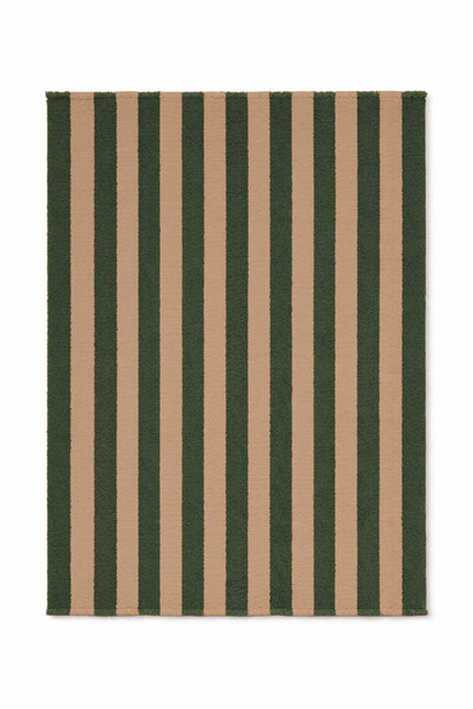 Wollen Vloerkleden - Lorena Canals Cabana Lines wollen vloerkleed Stripes Duck Green/Roze - Vloerkledenloods