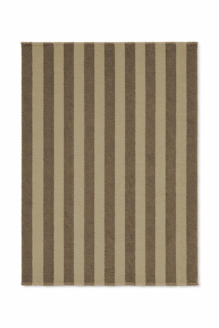 Wollen Vloerkleden - Lorena Canals Cabana Lines wollen vloerkleed Stripes Kaki/Duck Green - Vloerkledenloods