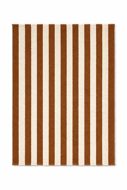 Wollen Vloerkleden - Lorena Canals Cabana Lines wollen vloerkleed Stripes Naturel/Cinamone - Vloerkledenloods