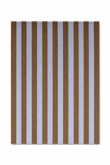 Wollen Vloerkleden - Lorena Canals Cabana Lines wollen vloerkleed Stripes Walnut/Anil - Vloerkledenloods