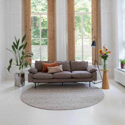 Wollen Vloerkleden - Rond wollen vloerkleed Sienna Ash Brown Eva Interior - Vloerkledenloods