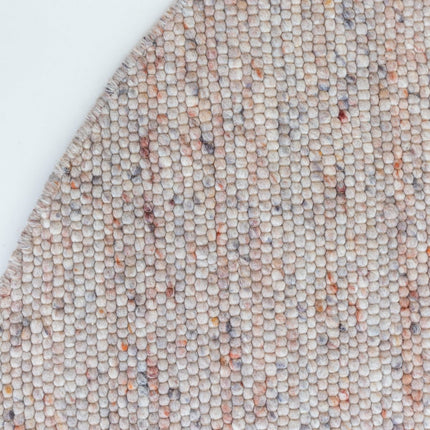 Wollen Vloerkleden - Rond wollen vloerkleed Sienna Beige/Burgundy Eva Interior - Vloerkledenloods
