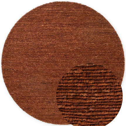 Wollen vloerkleden - Ted Baker Bexley rond wollen vloerkleed Woolwich Bruin Roestbruin - Vloerkledenloods
