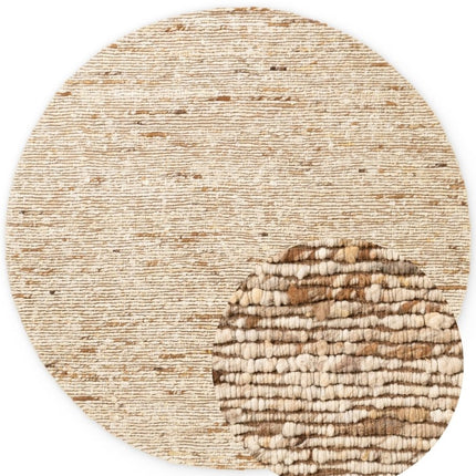 Wollen vloerkleden - Ted Baker Bexley rond wollen vloerkleed Woolwich Crème Multicolor - Vloerkledenloods