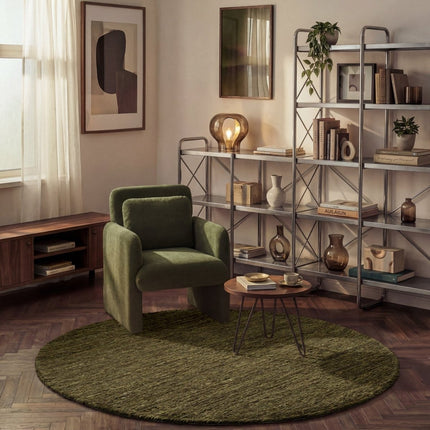 Wollen vloerkleden - Ted Baker Bexley rond wollen vloerkleed Woolwich Groen - Vloerkledenloods