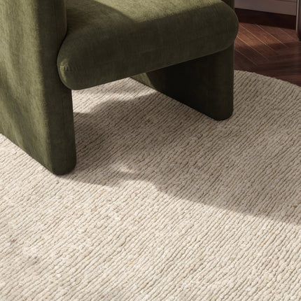 Wollen vloerkleden - Ted Baker Bexley rond wollen vloerkleed Woolwich Naturel Crème - Vloerkledenloods