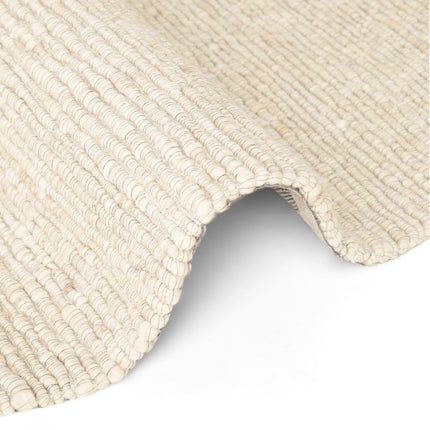 Wollen vloerkleden - Ted Baker Bexley rond wollen vloerkleed Woolwich Naturel Crème - Vloerkledenloods