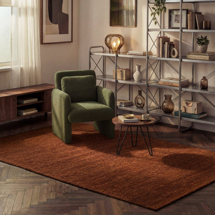 Wollen vloerkleden - Ted Baker Bexley wollen vloerkleed Woolwich Bruin Roestbruin - Vloerkledenloods