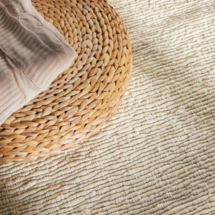 Wollen vloerkleden - Ted Baker Bexley wollen vloerkleed Woolwich Naturel Crème - Vloerkledenloods