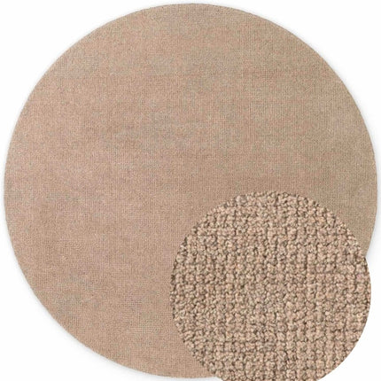 Wollen vloerkleden - Ted Baker Greenwich rond wollen vloerkleed Croom Beige - Vloerkledenloods