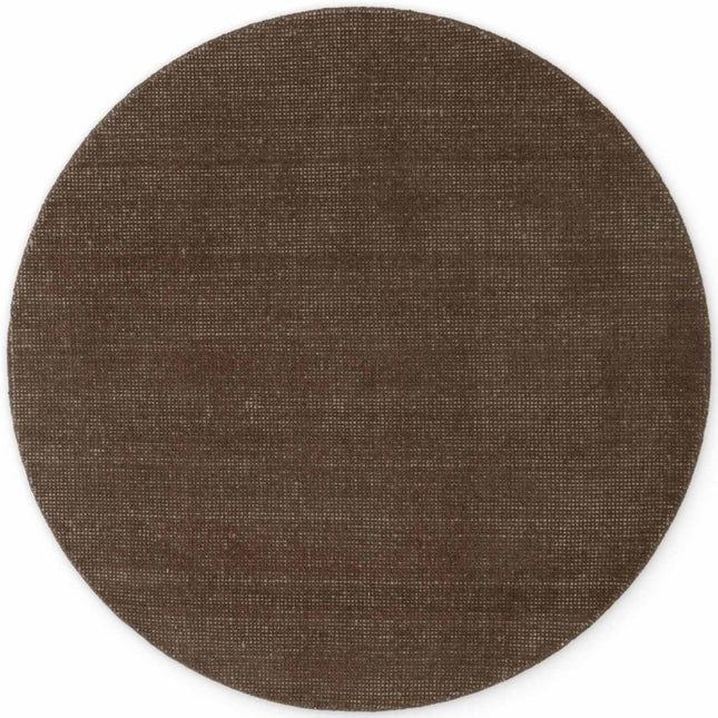 Wollen vloerkleden - Ted Baker Greenwich rond wollen vloerkleed Croom Bruin - Vloerkledenloods