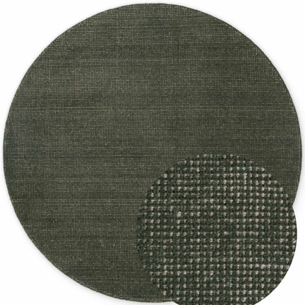Wollen vloerkleden - Ted Baker Greenwich rond wollen vloerkleed Croom Groen - Vloerkledenloods