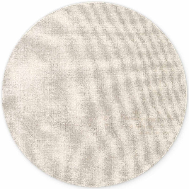 Wollen vloerkleden - Ted Baker Greenwich rond wollen vloerkleed Croom Naturel Wit - Vloerkledenloods