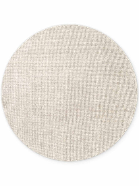 Wollen vloerkleden - Ted Baker Greenwich rond wollen vloerkleed Croom Naturel Wit - Vloerkledenloods