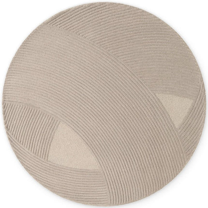 Wollen vloerkleden - Ted Baker Kensington rond wollen vloerkleed Victoria Beige - Vloerkledenloods
