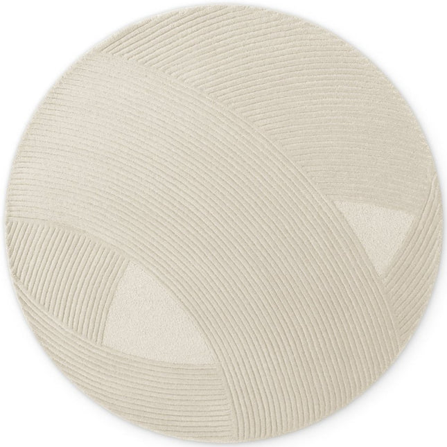 Wollen vloerkleden - Ted Baker Kensington rond wollen vloerkleed Victoria Crème - Vloerkledenloods