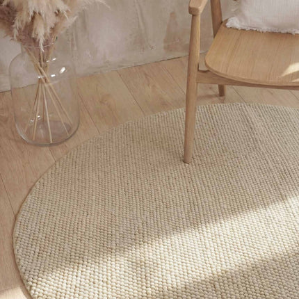 Wollen vloerkleden - Ted Baker Richmond rond wollen vloerkleed Diana Lichtbeige - Vloerkledenloods