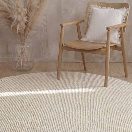 Wollen vloerkleden - Ted Baker Richmond rond wollen vloerkleed Diana Naturel Wit - Vloerkledenloods