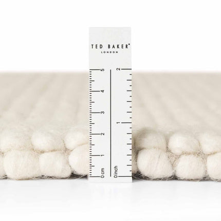 Wollen vloerkleden - Ted Baker Richmond rond wollen vloerkleed Diana Naturel Wit - Vloerkledenloods