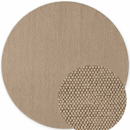 Wollen vloerkleden - Ted Baker Richmond wollen vloerkleed rond Diana Beige - Vloerkledenloods
