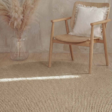 Wollen vloerkleden - Ted Baker Richmond wollen vloerkleed rond Diana Beige - Vloerkledenloods