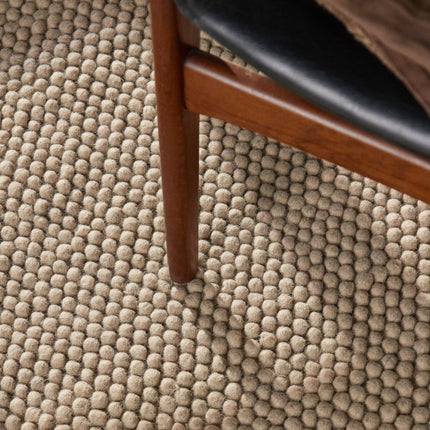 Wollen vloerkleden - Ted Baker Richmond wollen vloerkleed rond Diana Beige - Vloerkledenloods