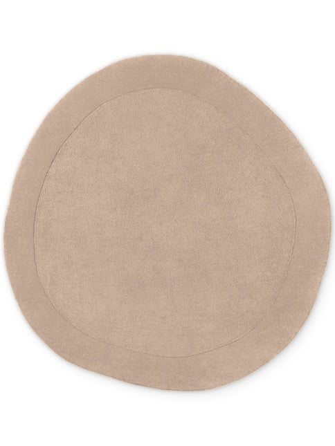 Wollen vloerkleden - Villeroy & Boch 1812 wollen vloerkleed organisch rond Kivi Naturel Beige - Vloerkledenloods