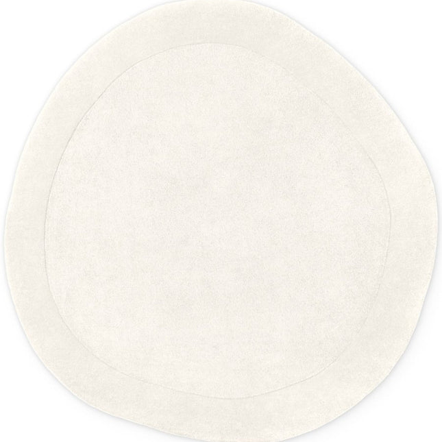 Wollen vloerkleden - Villeroy & Boch 1812 wollen vloerkleed organisch rond Kivi Naturel Crème - Vloerkledenloods