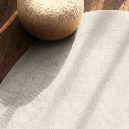 Wollen vloerkleden - Villeroy & Boch 1812 wollen vloerkleed organisch rond Kivi Naturel Crème - Vloerkledenloods