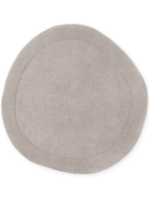 Wollen vloerkleden - Villeroy & Boch 1812 wollen vloerkleed organisch rond Kivi Naturel Grijs - Vloerkledenloods