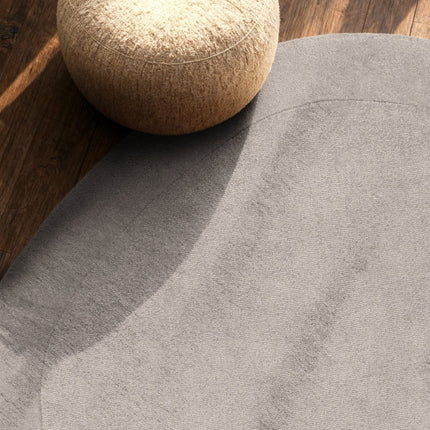 Wollen vloerkleden - Villeroy & Boch 1812 wollen vloerkleed organisch rond Kivi Naturel Grijs - Vloerkledenloods