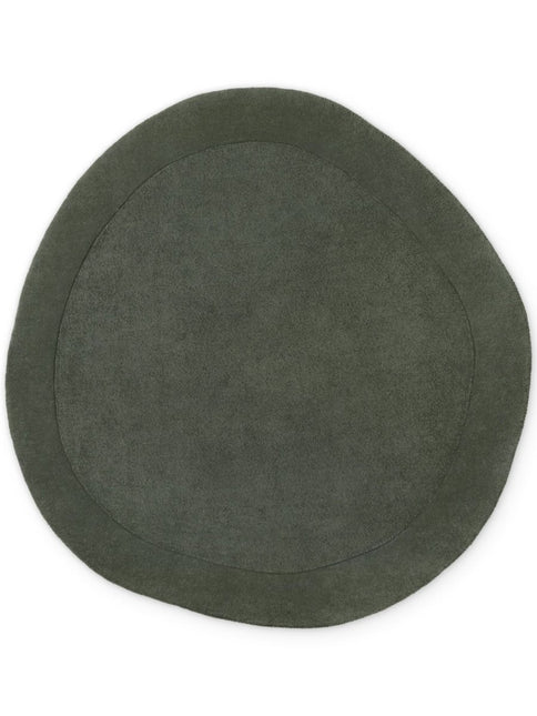Wollen vloerkleden - Villeroy & Boch 1812 wollen vloerkleed organisch rond Kivi Naturel Groen - Vloerkledenloods