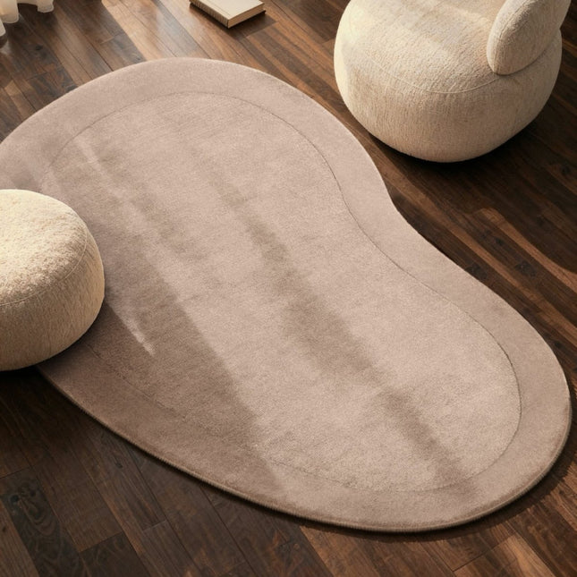 Wollen vloerkleden - Villeroy & Boch 1812 wollen vloerkleed organische vorm Kivi Naturel Beige - Vloerkledenloods