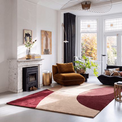 Wollen Vloerkleden - Wollen vloerkleed Alba Velvet Merlot Eva Interior - Vloerkledenloods