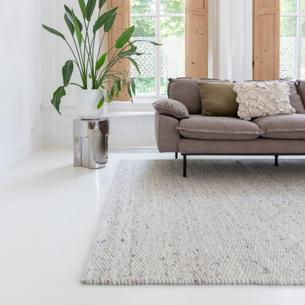 Wollen Vloerkleden - Wollen vloerkleed Novara Ivory/Grey Eva Interior - Vloerkledenloods