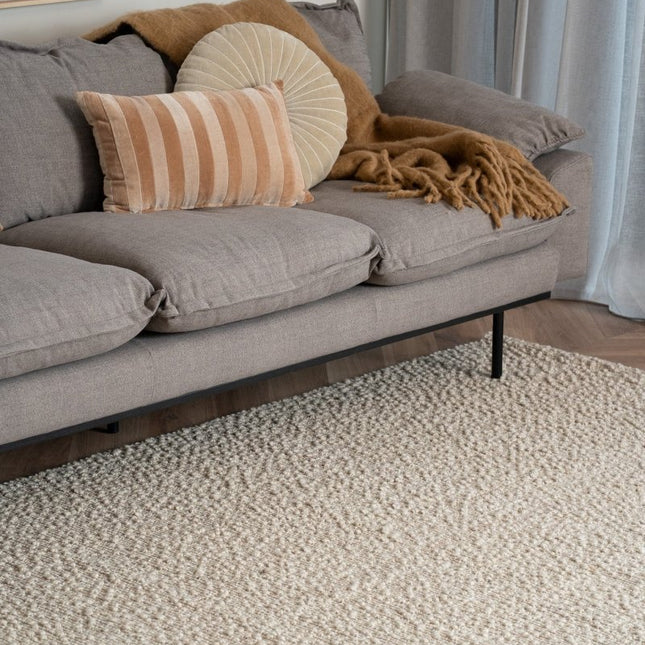 Wollen Vloerkleden - Wollen vloerkleed Nuta beige - Interieur05 - Vloerkledenloods