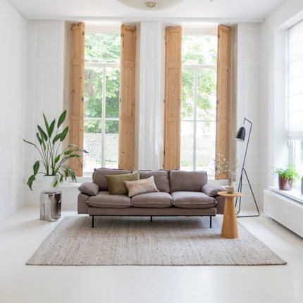 Wollen Vloerkleden - Wollen vloerkleed Sienna Ash Brown Eva Interior - Vloerkledenloods