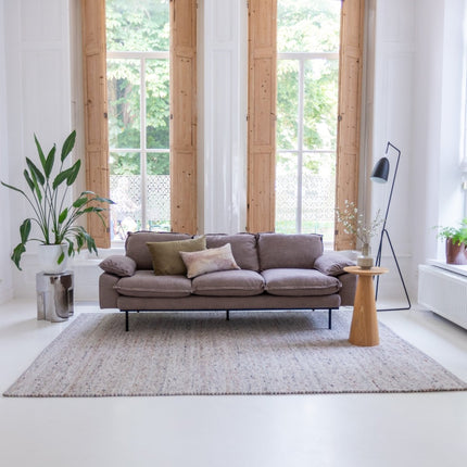 Wollen Vloerkleden - Wollen vloerkleed Sienna Ash Brown Eva Interior - Vloerkledenloods