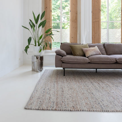 Wollen Vloerkleden - Wollen vloerkleed Sienna Ash Brown Eva Interior - Vloerkledenloods