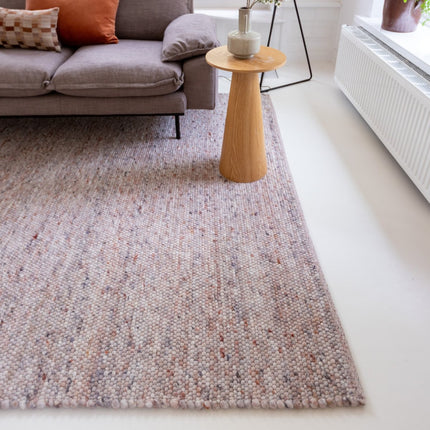 Wollen Vloerkleden - Wollen vloerkleed Sienna Beige/Burgundy Eva Interior - Vloerkledenloods