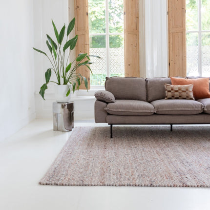 Wollen Vloerkleden - Wollen vloerkleed Sienna Beige/Burgundy Eva Interior - Vloerkledenloods